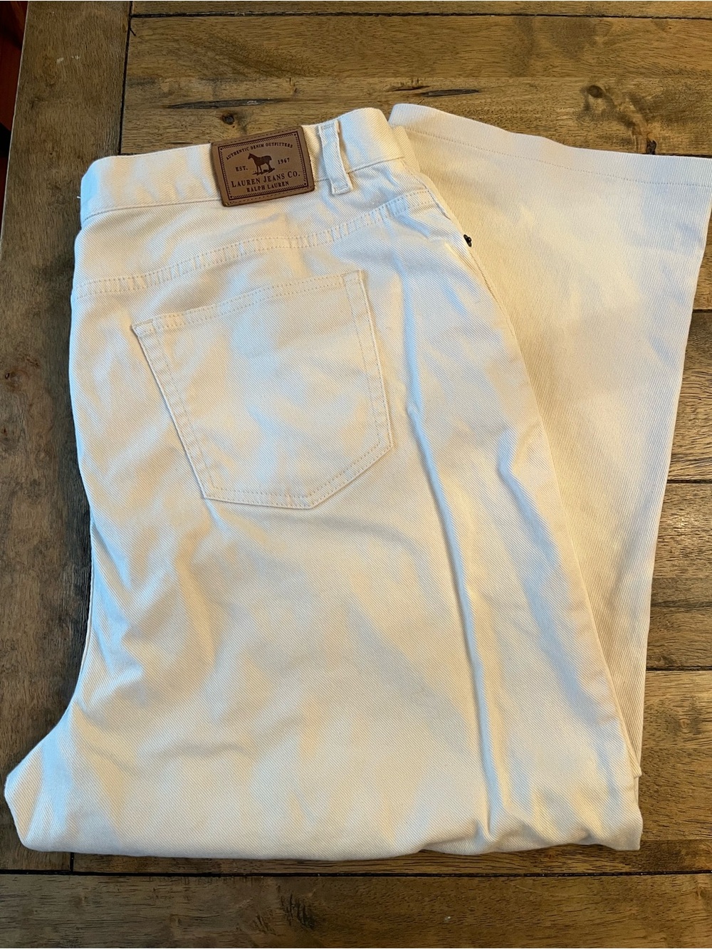 Lauren Ralph Lauren Cream Ankle Jeans size 18w
